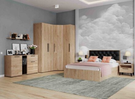 Шкаф угловой МШ-25 Модена, гикори-венге 