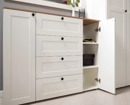 Комод Остин 16.221 белый шагрень 