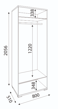 Шкаф 2-х дверный Мармарис 